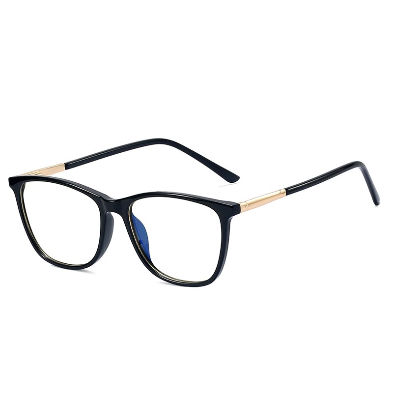 Optical Square Women's Computer Glasses Transparent Blue Light Eyeglass Retro Prescription Glasses Frame For Women Grade Eyewear