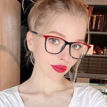 Load image into Gallery viewer, Optical Square Women&#39;s Computer Glasses Transparent Blue Light Eyeglass Retro Prescription Glasses Frame For Women Grade Eyewear