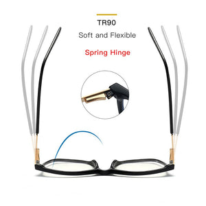 Optical Square Women's Computer Glasses Transparent Blue Light Eyeglass Retro Prescription Glasses Frame For Women Grade Eyewear