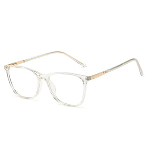 Optical Square Women's Computer Glasses Transparent Blue Light Eyeglass Retro Prescription Glasses Frame For Women Grade Eyewear