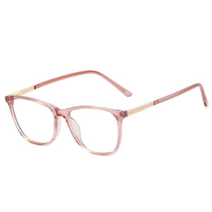 Optical Square Women's Computer Glasses Transparent Blue Light Eyeglass Retro Prescription Glasses Frame For Women Grade Eyewear