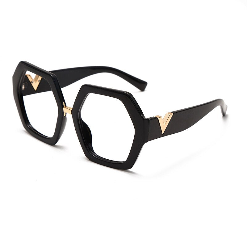 Optical Transparent Glasses Women Big Spectacles Frame Leopard Prescription Myopia Frames Glasses Women