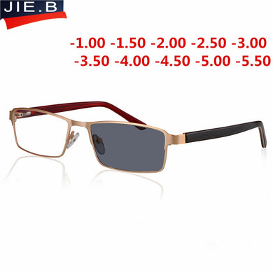 Optics Myopia Sunglasses Pochromic Finished Men Women Myopia Eyeglasses Frame with color lens Sun glasses Myopia Eyewear