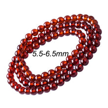 Load image into Gallery viewer, Orange Garnet Men Bracelets 6-8mm Round Bead Bracelets For Women Natural Stone Beads For Jewelry Craft Unisex Bangles