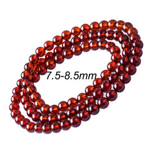 Load image into Gallery viewer, Orange Garnet Men Bracelets 6-8mm Round Bead Bracelets For Women Natural Stone Beads For Jewelry Craft Unisex Bangles