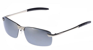 Orange Mens UV400 Polarized Sunglasses Sports Driving Mirrored Sunglasses Rimless Metal Glasses Eyewear 3043DM