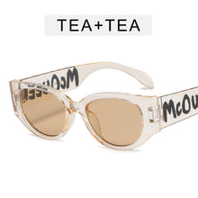 Load image into Gallery viewer, Oreldia Oval Letter Logo Sunglasses Women Man Retro Brand Designer Wide Leg Beige Female Sunglass UV400 Driving Shades
