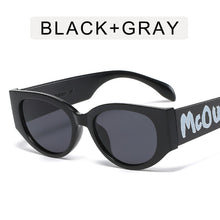 Load image into Gallery viewer, Oreldia Oval Letter Logo Sunglasses Women Man Retro Brand Designer Wide Leg Beige Female Sunglass UV400 Driving Shades