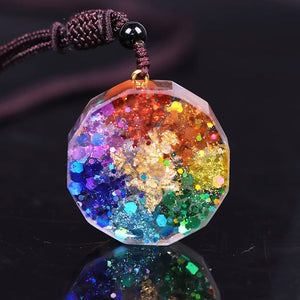 Orgonite Pendant Sri Yantra Necklace Sacred Geometry Chakra Energy Necklace Meditation Jewelry