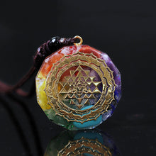 Load image into Gallery viewer, Orgonite Pendant Sri Yantra Necklace Sacred Geometry Chakra Energy Necklace Meditation Jewelry