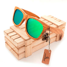Load image into Gallery viewer, Original Brand BOBO BIRD Polarized Men&#39;s Sunglasses Mirror Eye Wear Women Handmade Original Wooden as Gifts