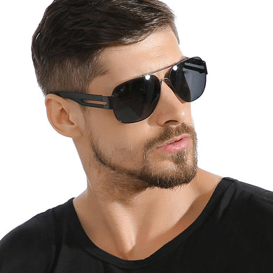 Original Brand Designer Design Plastic Titanium Large Sunglasses Men Polarized Vintage Glasses Male Sunglasses Quality Polarizer