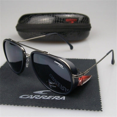 Occhiali da sole vintage da aviazione di marca originale uomo donna montatura in metallo opaco retrò designer occhiali da sole pilota Hombre UV400