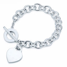 Load image into Gallery viewer, Original TIFF Sterling Silver 925 High Quality Charm Bracelet Engraved Inscription FOR Woman Original Model Production