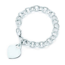 Load image into Gallery viewer, Original TIFF Sterling Silver 925 High Quality Charm Bracelet Engraved Inscription FOR Woman Original Model Production