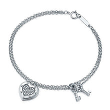 Carica l'immagine nel visualizzatore di Gallery, Original TIFF Sterling Silver 925 High Quality Charm Bracelet Engraved Inscription FOR Woman Original Model Production