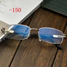 Load image into Gallery viewer, Oulyan Finished Myopia Glasses Women Men Short-sighted Spectacles Square Metal Eyeglasses Diopter -1.0 1.5 2.0 2.5 3.0 3.5 4.0