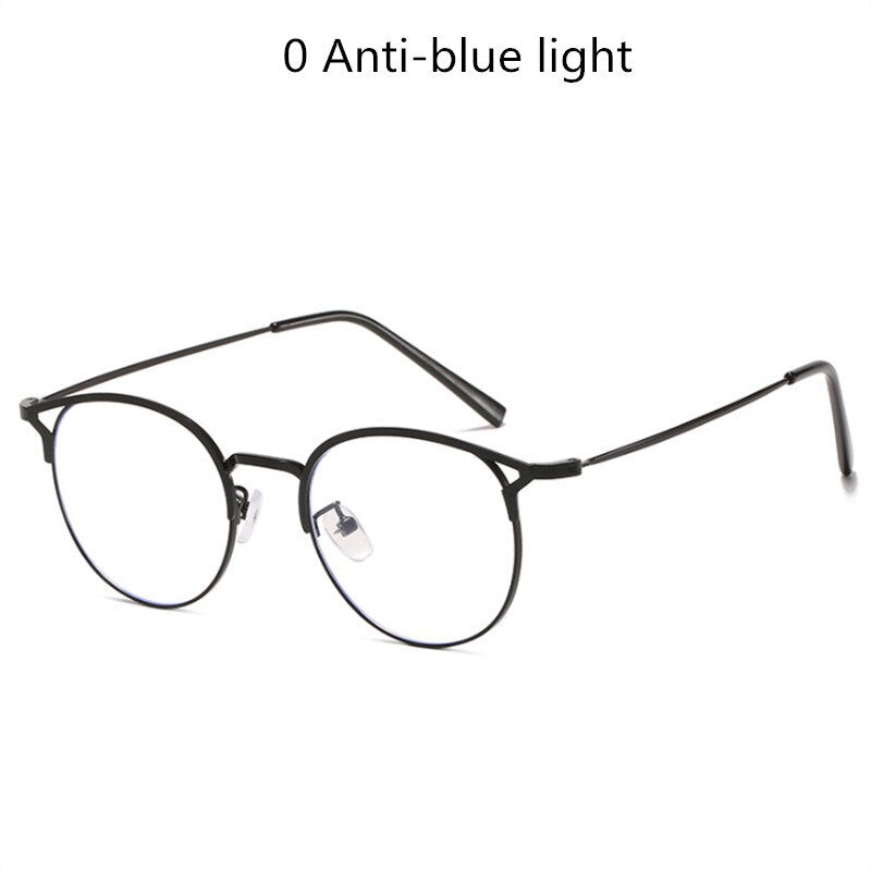 Oulylan -1 -1.5 -2 -2.5 -3 -3.5 -4 Finished Myopia Glasses Men Women Round Cat Eye Nearsighted Eyeglasses Student Prescription