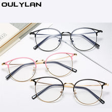 Carica l&#39;immagine nel visualizzatore di Gallery, Oulylan -1 -1.5 -2 -2.5 -3 -3.5 -4 Finished Myopia Glasses Men Women Round Cat Eye Nearsighted Eyeglasses Student Prescription