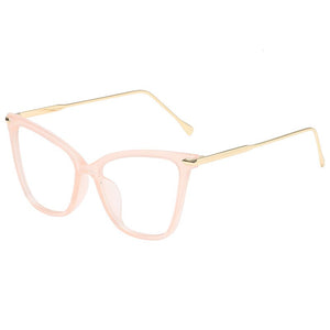 2022 Cat Eye Glasses Frames Women Myopia   Spectacles Frame Clear Lens Fake Glasses Men Vintage Optical Eyewear