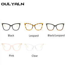 Load image into Gallery viewer, Oulylan 2023 Cat Eye Glasses Frames Women Myopia   Spectacles Frame Clear Lens Fake Glasses Men Vintage Optical Eyewear