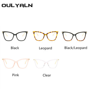 2022 Cat Eye Glasses Frames Women Myopia   Spectacles Frame Clear Lens Fake Glasses Men Vintage Optical Eyewear