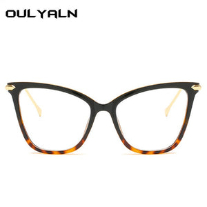 2022 Cat Eye Glasses Frames Women Myopia   Spectacles Frame Clear Lens Fake Glasses Men Vintage Optical Eyewear