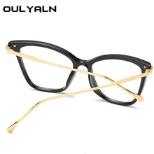 Load image into Gallery viewer, Oulylan 2023 Cat Eye Glasses Frames Women Myopia   Spectacles Frame Clear Lens Fake Glasses Men Vintage Optical Eyewear