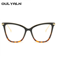 Load image into Gallery viewer, Oulylan 2023 Cat Eye Glasses Frames Women Myopia   Spectacles Frame Clear Lens Fake Glasses Men Vintage Optical Eyewear