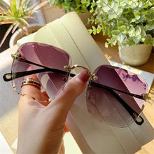 Load image into Gallery viewer, Oulylan 2023 sin montura gafas de sol mujer Marca Diseño de gafas de sol de moda azul Rosa gafas tonos UV400