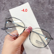 Load image into Gallery viewer, Oulylan Anti-blue Light Finished Myopia Glasses Women MenNearsighted Eyewear Student Prescription Glasses for Sight Minus 2.0