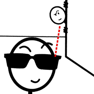 Oulylan Anti-tracking rearview glasses See Behind Spy Sunglasses  Shades with Mirror on Side Ends Costume Glasses for Adult