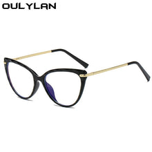 Load image into Gallery viewer, Oulylan Blue Light Blocking Eyeglasses Frames Women Sexy Cat Eye Glasses Frame Clear Optical Lens Computer Eyewear for Ladies