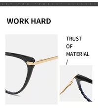 Load image into Gallery viewer, Oulylan Blue Light Blocking Eyeglasses Frames Women Sexy Cat Eye Glasses Frame Clear Optical Lens Computer Eyewear for Ladies