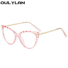 Load image into Gallery viewer, Oulylan Blue Light Blocking Eyeglasses Frames Women Sexy Cat Eye Glasses Frame Clear Optical Lens Computer Eyewear for Ladies