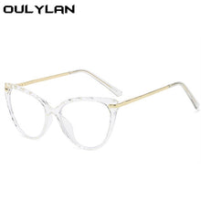 Load image into Gallery viewer, Oulylan Blue Light Blocking Eyeglasses Frames Women Sexy Cat Eye Glasses Frame Clear Optical Lens Computer Eyewear for Ladies