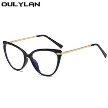 Load image into Gallery viewer, Oulylan Blue Light Blocking Eyeglasses Frames Women Sexy Cat Eye Glasses Frame Clear Optical Lens Computer Eyewear for Ladies