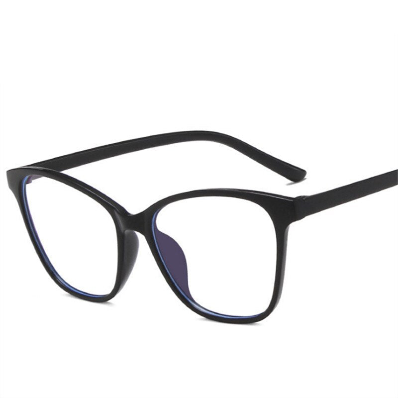 Oulylan Cat Eye Glasses Frame Women  Anti Blue Light Spectacle Frames Vintage Optical Transparent Fake Eyeglasses