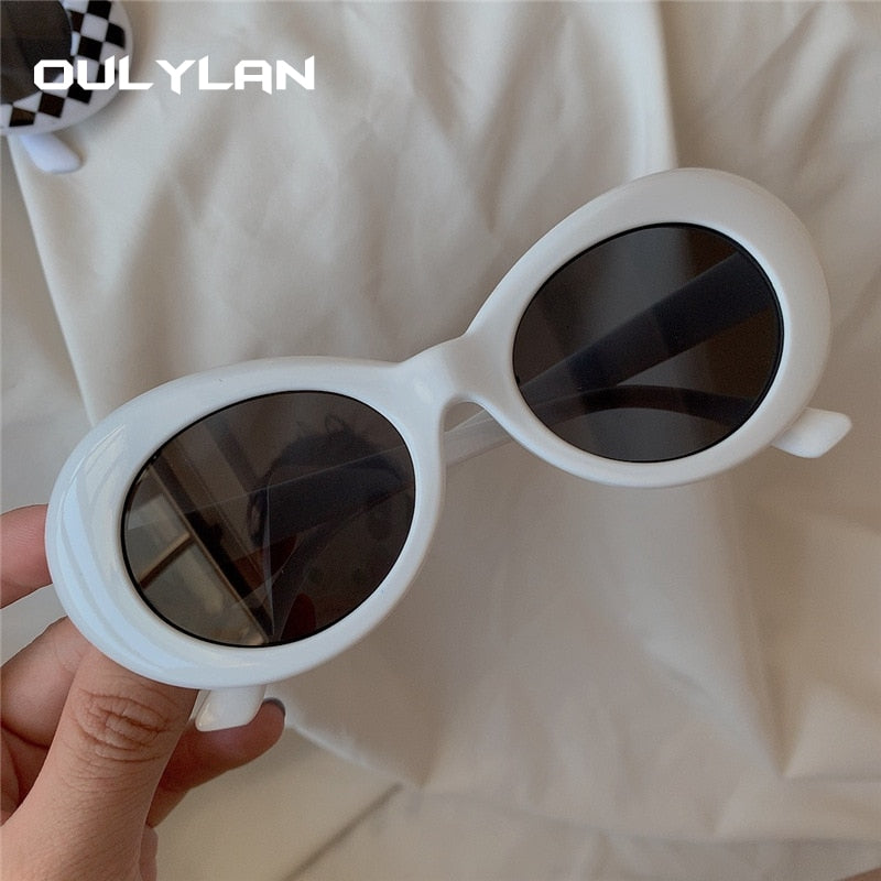 clout goggles white Oulylan Kurt Cobain Sunglasses Men Vintage Oval Sun Glas – Cinily Shirt Size:L fahrradhelm damen airbag Abus Retro oval sunglasses are Kånken