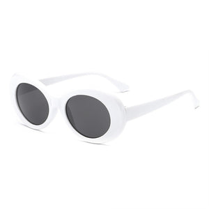Oulylan Clout Goggles Kurt Cobain Sunglasses Men Vintage Oval Sun Glasses Retro Female Male White Black Eyewear UV400