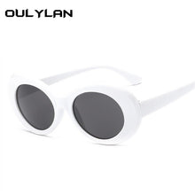 Load image into Gallery viewer, Oulylan Clout Goggles Kurt Cobain Sunglasses Men Vintage Oval Sun Glasses Retro Female Male White Black Eyewear UV400