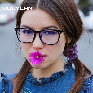 Oulylan Computer Eyewear Anti Blue Light Glasses Optical Eyeglasses Frame for Men Women Spectacles Frames