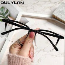 Load image into Gallery viewer, Oulylan Finished Myopia Glasses Women Men Oversized Square Myopia Eyeewar Prescription Glasses for Sight Minus -1.0 1.5 to -6
