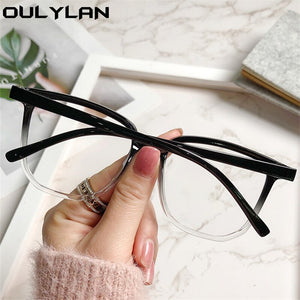 Oulylan Finished Myopia Glasses Women Men Oversized Square Myopia Eyeewar Prescription Glasses for Sight Minus -1.0 1.5 to -6