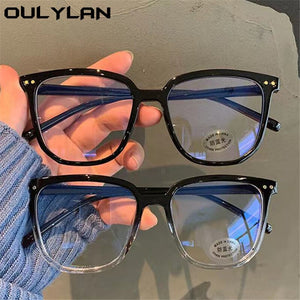 Oulylan Finished Myopia Glasses Women Men Oversized Square Myopia Eyeewar Prescription Glasses for Sight Minus -1.0 1.5 to -6