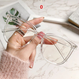 Oulylan Finished Myopia Glasses Women Men Oversized Square Myopia Eyeewar Prescription Glasses for Sight Minus -1.0 1.5 to -6