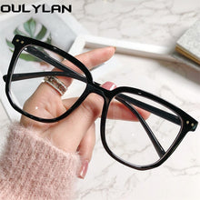 Load image into Gallery viewer, Oulylan Finished Myopia Glasses Women Men Oversized Square Myopia Eyeewar Prescription Glasses for Sight Minus -1.0 1.5 to -6