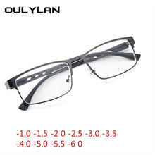Load image into Gallery viewer, Oulylan Finished Myopia Glasses Women Men Vintage Square Metal Frame Design Students Short Sight Eyewear for Unisex