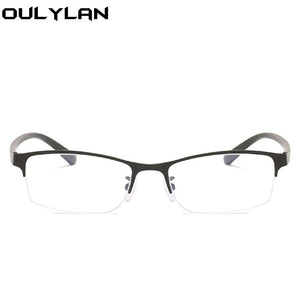Oulylan Half Frame Finished Occhiali per miopia Uomo Donna Occhiali miopi -1.0 1.5 2.0 2.5 Occhiali da vista anti-luce blu 