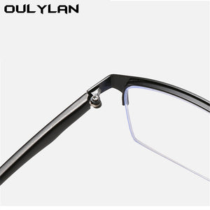 Oulylan Half Frame Finished Occhiali per miopia Uomo Donna Occhiali miopi -1.0 1.5 2.0 2.5 Occhiali da vista anti-luce blu 